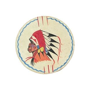 Vintage Native Chief Toy Drum